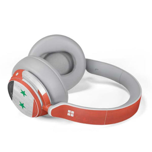 Syria Flag Distressed Surface Headphones Skin